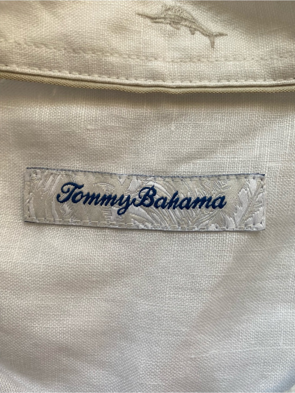 NWT $155 Tommy Bahama Men XL Sea Glass White 100% Linen LS Button Up Woven Beach - Picture 5 of 16